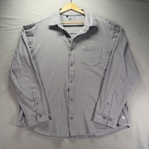 VRST Shirt Mens Large Gray Limitless Long Sleeve Button Up Performance Athletic